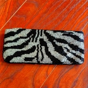 NEIMAN MARCUS ZEBRA PRINT CLUTCH